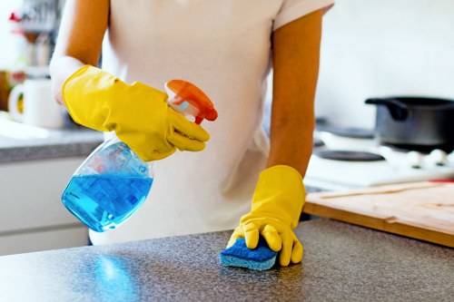 Regular cleaning service in a Putney home with a tidy living room