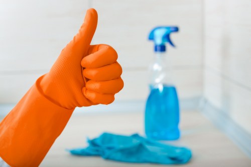 Local cleaners working in a Putney apartment block with access considerations
