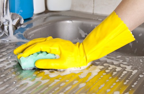 Putney Cleaner team following safe working procedures