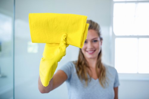 Cleaning equipment and tidy workplace interior for a Putney commercial property